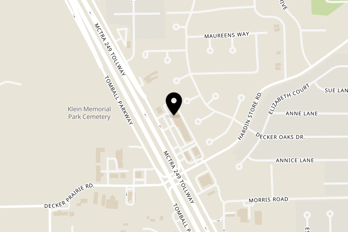 Map showing the location of Louisiana Fish House on 32360 TX-249 #120 in Pinehurst